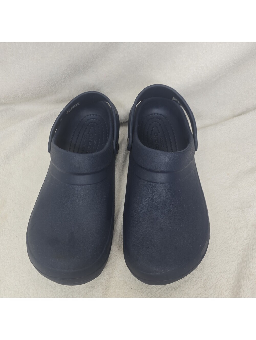 Crocs Iconic Comfort Clogs Shoes Slip On Navy Blue Men's Size 11M EXCELLENT Cond